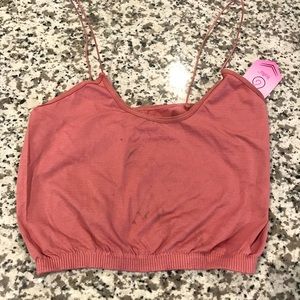 Pink sports bra